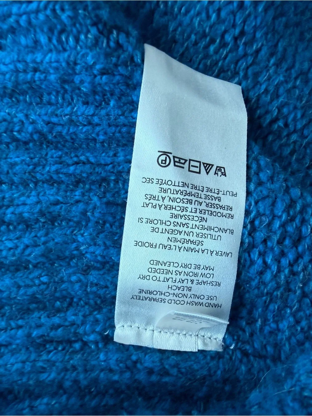 Free People Brookside Tunic Oversized Knit Sweater Halcyon Blue XS